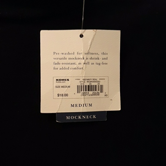 Croft & Barrow mockneck new with tags - Picture 2 of 3